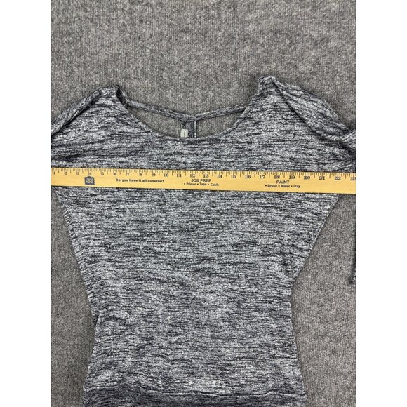 Athleta Sweater Womens Small Gray Long Sleeve Lightweight Open Back Pullover Top - Picture 4 of 7
